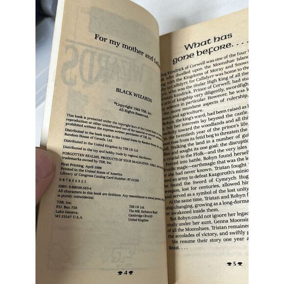 Forgotten Realms 1st 1st Trade Paperbacks Niles Awlinson Black Wizards Tantras - Picture 3 of 5